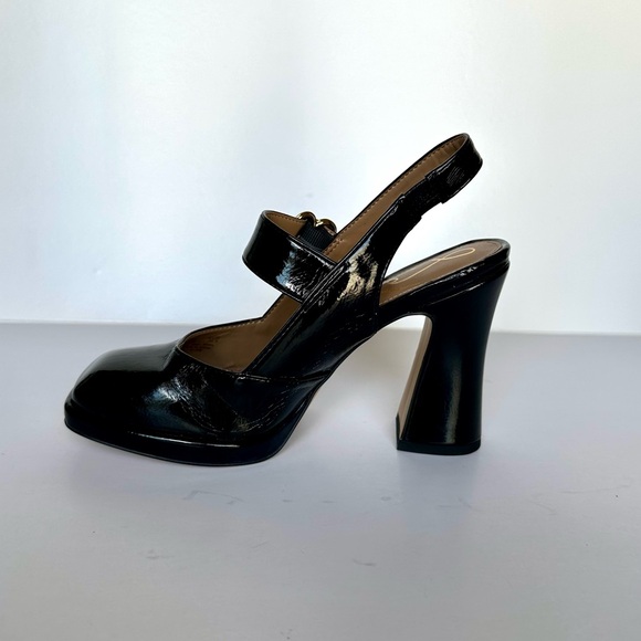 Sam Edelman Jildie Slingback Mary Jane Heels Black Patent NWOB Size 6.5 - Picture 6 of 16